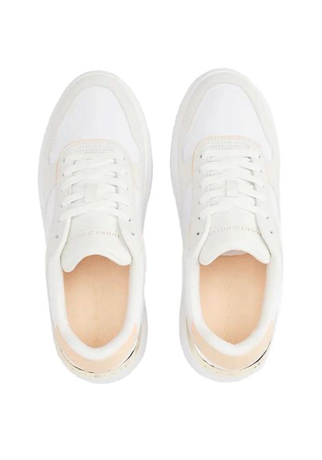 Tommy Hilfiger Fashion Court Mix Shoes White Pale Orange Women TOMMY HILFIGER | Sneakers | FW0FW08632-0JG